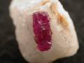 "Rebel" Ruby Crystal in Calcite Matrix, Kadot Tad mine, Mogok, Burma
