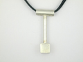 "Silver T-Cube" Necklace