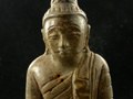 Fossile Wood Burmese Buddha Carving, Burma