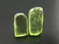 2 Peridot Flat Crystals, Pyaung Gaung, Burma