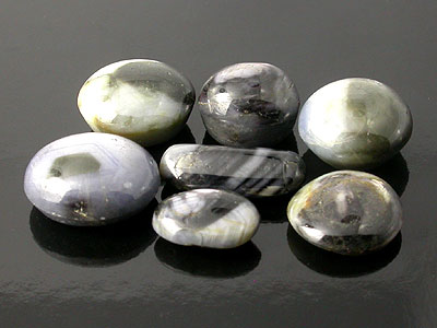 "Picture" Sapphire Cabochons, Corundum, 59.51 cts, 13.81 x 6.39 x 12.25 x mm