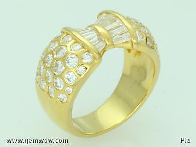 Diamond Ring  18K Yellow Gold Size 6.75, , 9.17 g, 0 x 0 x 0 x mm