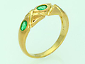 Emerald Ring 18K Yellow Gold Size 6, Bangkok, Thailand