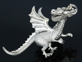 Flying Dragon Pendant Silver