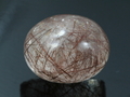 "Rusty Hairs" Big Rutile Topaz Cabochon, Mogok, Burma