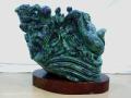 Zoisite Ruby Carving Phoenix and Dragon
