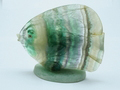 Fluorite Carving  Fish With Stand, Mogok, Burma