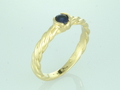 18k Yellow Gold Sapphire  ring, size 6.5, Bangkok, Thailand