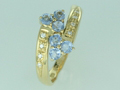 18k Yellow Gold Sapphire and Diamond  ring, size 6, Bangkok, Thailand