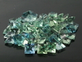 Cut Green Fluorite Calibrated SQ 4 mm.
