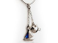 Rhodium Bird & Ship Necklace