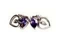 Rhodium Plated Silver Earring W/CZ