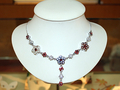 Necklaces Garnet  And CZ Silver 928