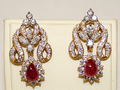 Earrings Ruby And Diamond Gold