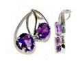 Multi Semi Stering Silver Pendant with Rhodium Plated