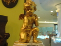 French Porcelain Clock With Bronze Sculpture, Century 1880