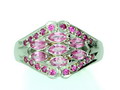 One 18K pink sapphires gold ring
