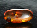 Liquid Inclusion in Burma Amber Cab, Mogok, Burma
