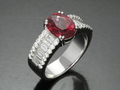 White Gold Ruby Ring
