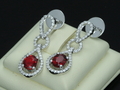 White Gold Ruby Earring