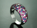 Whitte Gold 18K Sapphire and Diamond Ring
