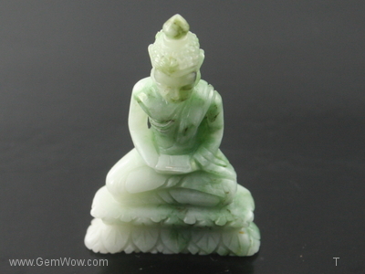Jadeite Buddha Carving, Jadeite, 24.00 cts, 19.74 x 10.37 x 29.33 x mm
