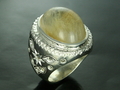 Quartz With Inclusions Ring Silver 92.5 K  (Size 9), Burma