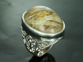Quartz With Inclusions Ring Silver 92.5 K  (Size 10), Burma