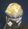 Quartz With Inclusions Ring Silver 92.5 K  (Size 6), Burma