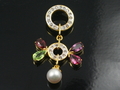Pearl & Assorted Gems & Diamond set
