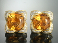 Citrine & Diamond Earrings