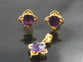 Amethyst earrings & pendant