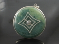 Jade Disc with Silver Pendant
