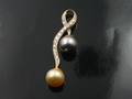 Pearl & Diamond with Yellow Gold Pendant, Yangon