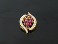 Ruby & Diamond with Yellow Gold Pendant, Myanmar