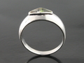 Peridot & Sapphire with White Gold Ring, Myanmar