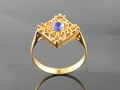 Sapphire with Yellow Gold  Ring, Myanmar