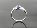 Sapphire & Diamond with White Gold Ring, Myanmar