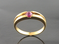 Ruby with Yellow Gold Ring, Myanmar