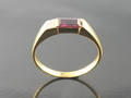 Ruby & Diamond with Yellow Gold Ring, Myanmar