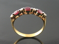 Ruby & Diamond with Yellow Gold Ring, Myanmar