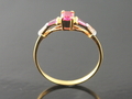 Ruby & Diamond with Yellow Gold Ring, Myanmar