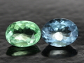 Cut Aquamarine & Paraiba Tourmaline pair