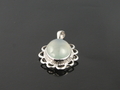 White Jade Pendant with 925 Silver, Phar Kant, Myanmar
