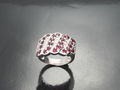 Ruby & Diamond Ring with White Gold
