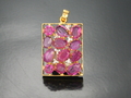 Ruby & Diamond Pendants with 18k Yellow Gold