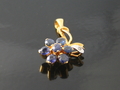 Sapphire & Diamond Pendants with 18k Yellow Gold