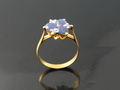 Sapphire & Diamond Ring with 18k Yellow Gold