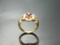 Ruby & Diamonds Ring  with 18 K Yellow Gold
