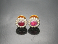 Ruby & Diamond Earring with Yellow Gold